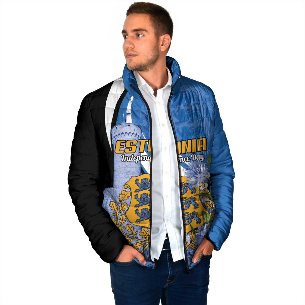 Estonia Independence Day Personalized Padded Jacket Pikk Hermann Tower Estonian Pride