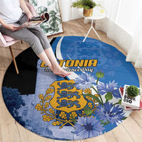 Estonia Independence Day Round Carpet Pikk Hermann Tower Estonian Pride