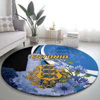 Estonia Independence Day Round Carpet Pikk Hermann Tower Estonian Pride