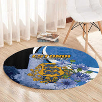 Estonia Independence Day Round Carpet Pikk Hermann Tower Estonian Pride