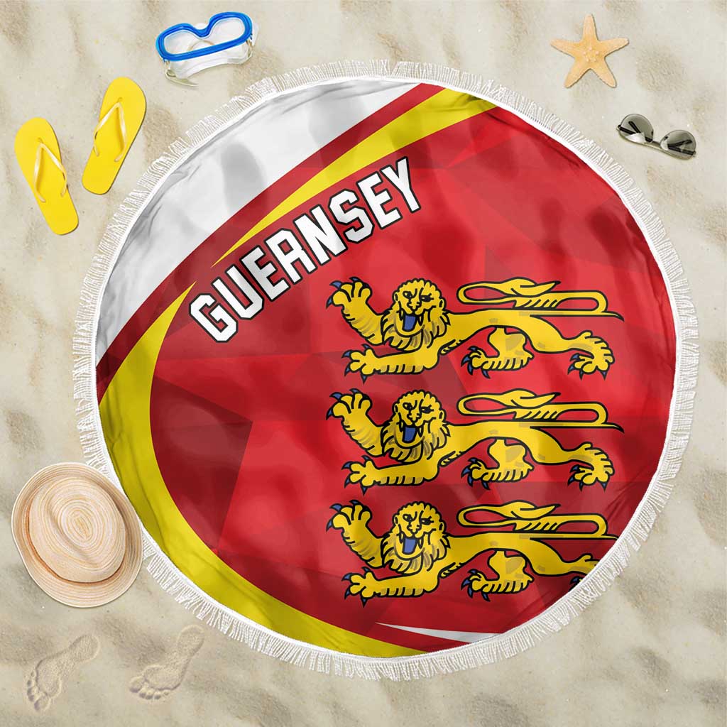 Guernsey Coat Of Arms Beach Blanket Sporty Style