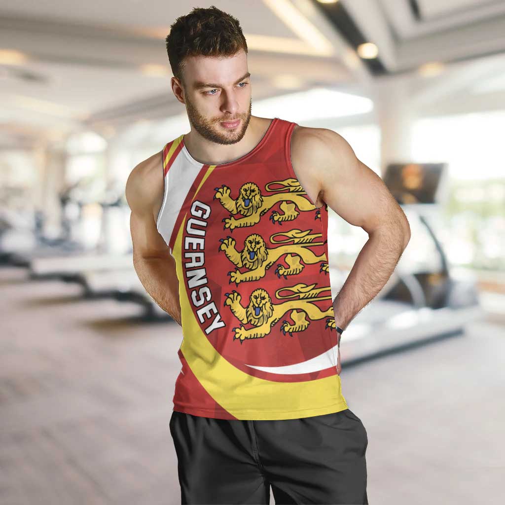 Guernsey Coat Of Arms Men Tank Top Sporty Style