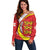 Guernsey Coat Of Arms Off Shoulder Sweater Sporty Style