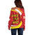 Guernsey Coat Of Arms Off Shoulder Sweater Sporty Style