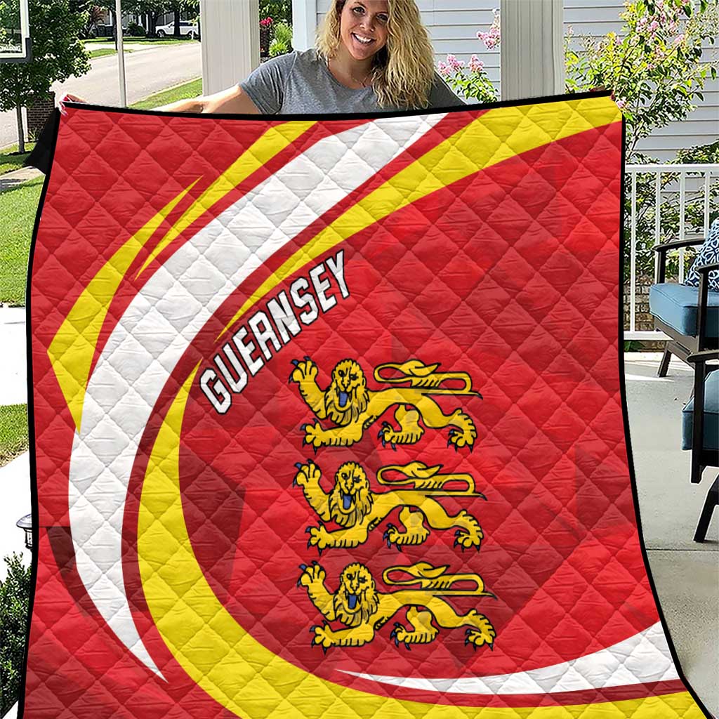 Guernsey Coat Of Arms Quilt Sporty Style