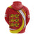 Guernsey Coat Of Arms Zip Hoodie Sporty Style