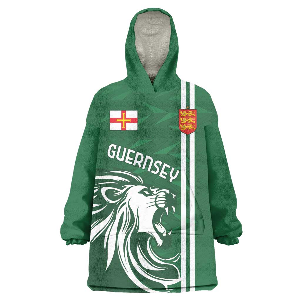 Custom Guernsey Football Wearable Blanket Hoodie Go Champions