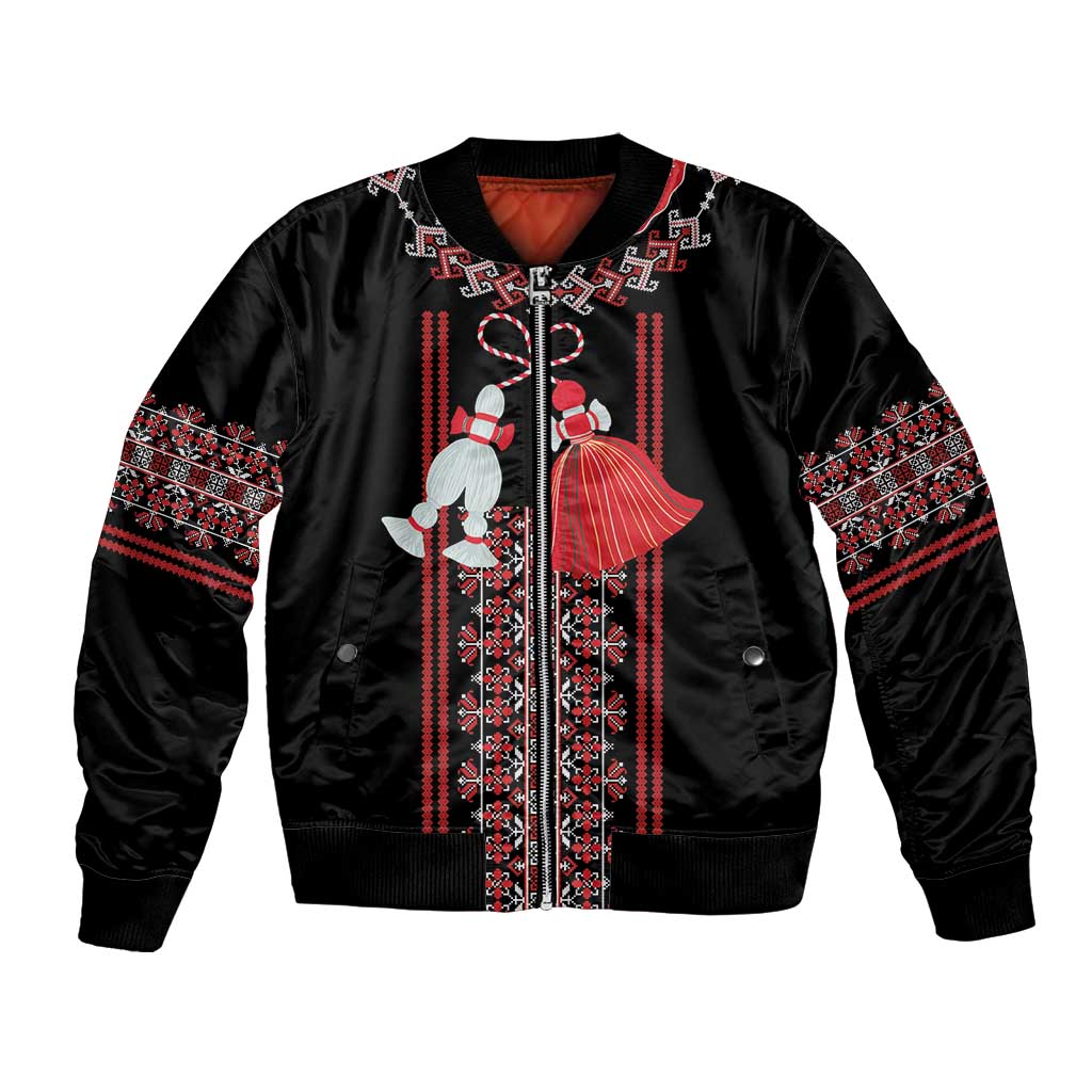 Traditional Spring Martisor Day Bomber Jacket Romanian Embroidery Patterns