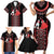 Traditional Spring Martisor Day Family Matching Short Sleeve Bodycon Dress and Hawaiian Shirt Romanian Embroidery Patterns