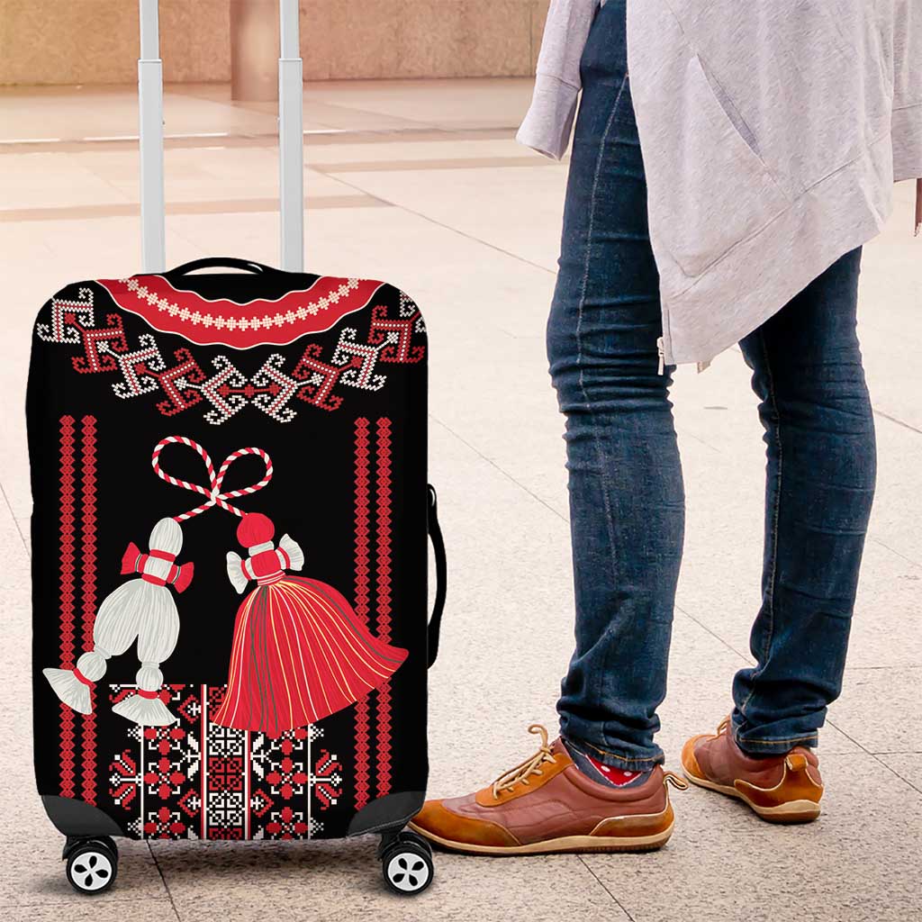 Traditional Spring Martisor Day Luggage Cover Romanian Embroidery Patterns