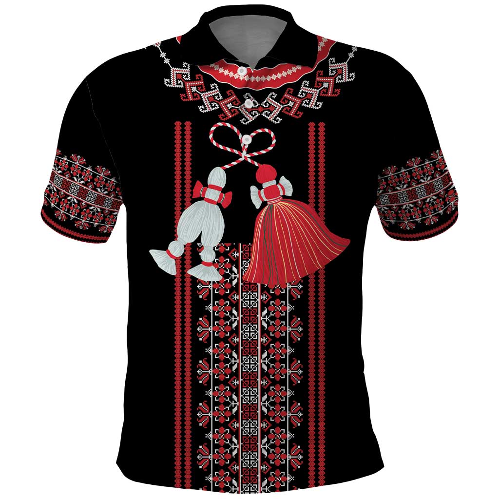 Traditional Spring Martisor Day Polo Shirt Romanian Embroidery Patterns