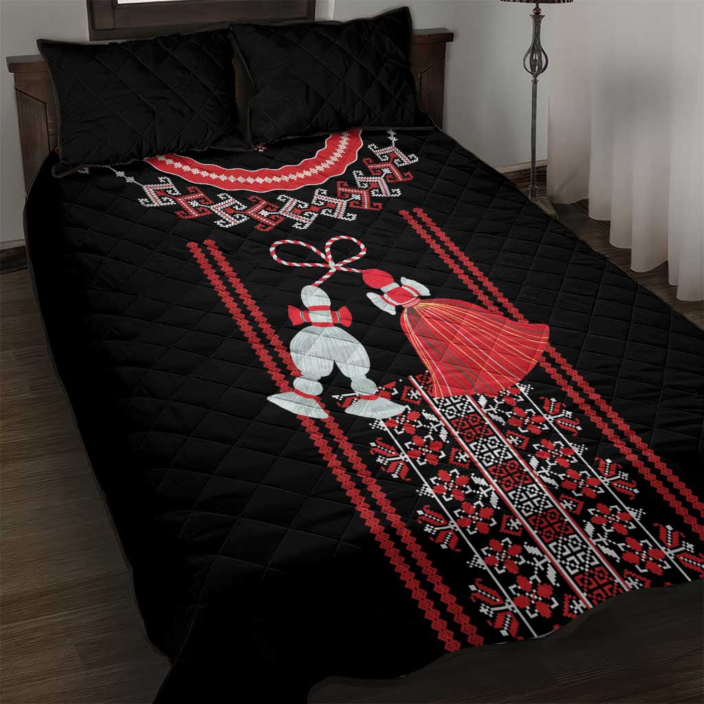 Traditional Spring Martisor Day Quilt Bed Set Romanian Embroidery Patterns