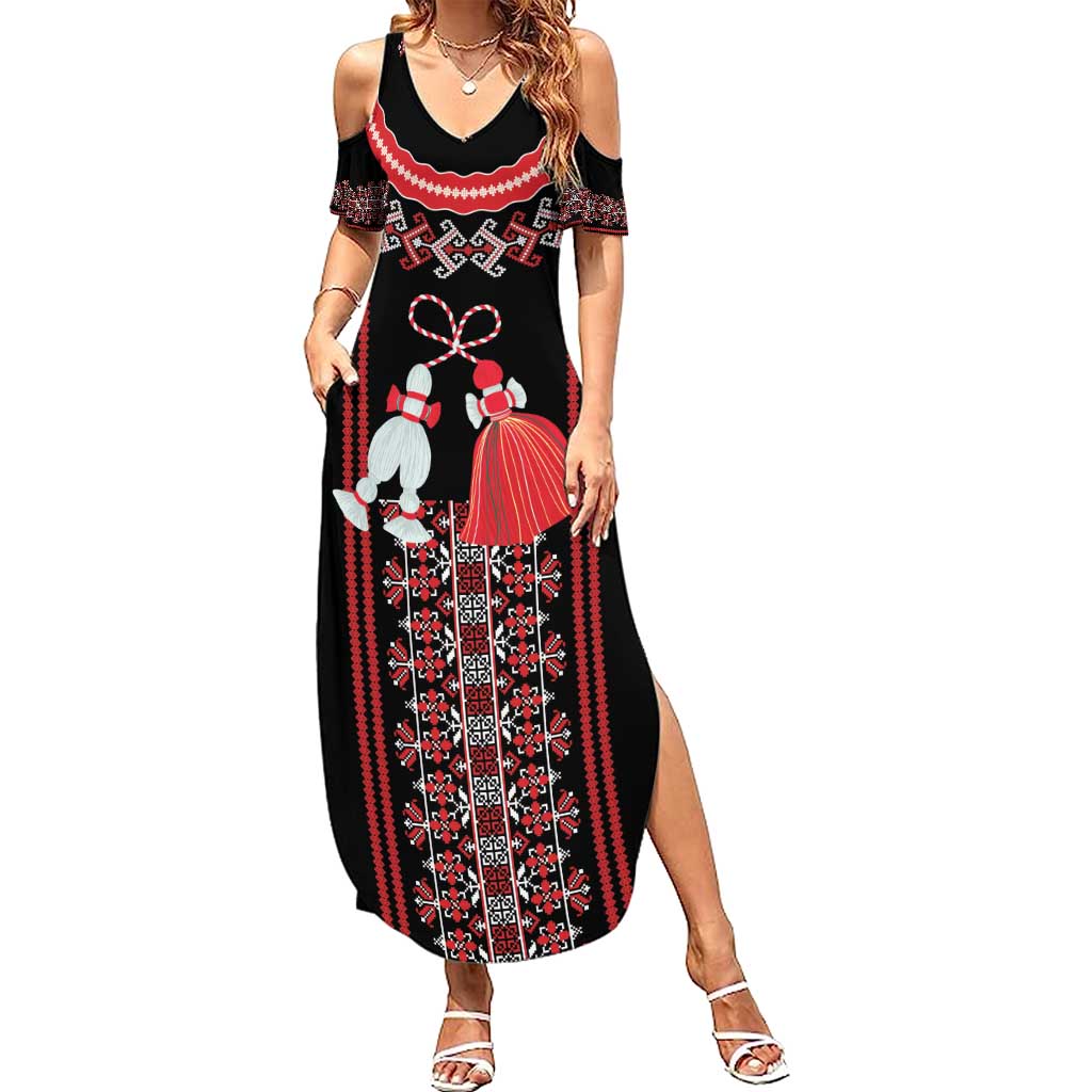 Traditional Spring Martisor Day Summer Maxi Dress Romanian Embroidery Patterns