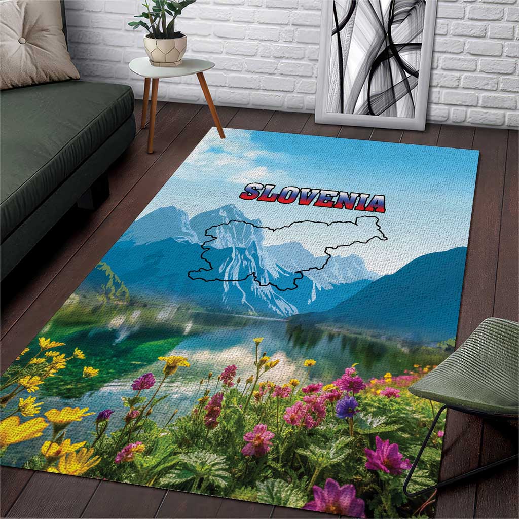 Slovenia Area Rug Mount Triglav With Map