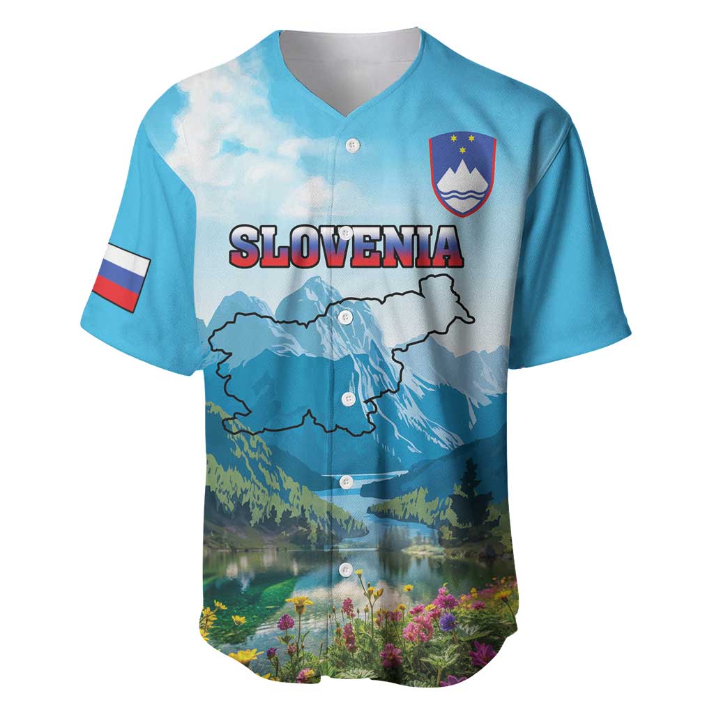 Slovenia Baseball Jersey Mount Triglav With Map