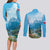 Slovenia Couples Matching Long Sleeve Bodycon Dress and Long Sleeve Button Shirt Mount Triglav With Map