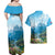 Slovenia Couples Matching Off Shoulder Maxi Dress and Hawaiian Shirt Mount Triglav With Map