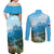 Slovenia Couples Matching Off Shoulder Maxi Dress and Long Sleeve Button Shirt Mount Triglav With Map