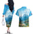 Slovenia Couples Matching Off The Shoulder Long Sleeve Dress and Hawaiian Shirt Mount Triglav With Map