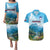 Slovenia Couples Matching Puletasi and Hawaiian Shirt Mount Triglav With Map