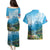 Slovenia Couples Matching Puletasi and Hawaiian Shirt Mount Triglav With Map