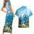 Slovenia Couples Matching Short Sleeve Bodycon Dress and Hawaiian Shirt Mount Triglav With Map