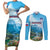 Slovenia Couples Matching Short Sleeve Bodycon Dress and Long Sleeve Button Shirt Mount Triglav With Map