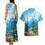 Slovenia Couples Matching Tank Maxi Dress and Hawaiian Shirt Mount Triglav With Map