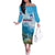 Slovenia Family Matching Off The Shoulder Long Sleeve Dress and Hawaiian Shirt Mount Triglav With Map