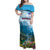 Slovenia Family Matching Off Shoulder Maxi Dress and Hawaiian Shirt Mount Triglav With Map