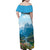 Slovenia Family Matching Off Shoulder Maxi Dress and Hawaiian Shirt Mount Triglav With Map