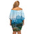 Slovenia Family Matching Off Shoulder Short Dress and Hawaiian Shirt Mount Triglav With Map