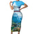 Slovenia Family Matching Short Sleeve Bodycon Dress and Hawaiian Shirt Mount Triglav With Map