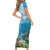 Slovenia Family Matching Short Sleeve Bodycon Dress and Hawaiian Shirt Mount Triglav With Map