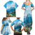 Slovenia Family Matching Summer Maxi Dress and Hawaiian Shirt Mount Triglav With Map