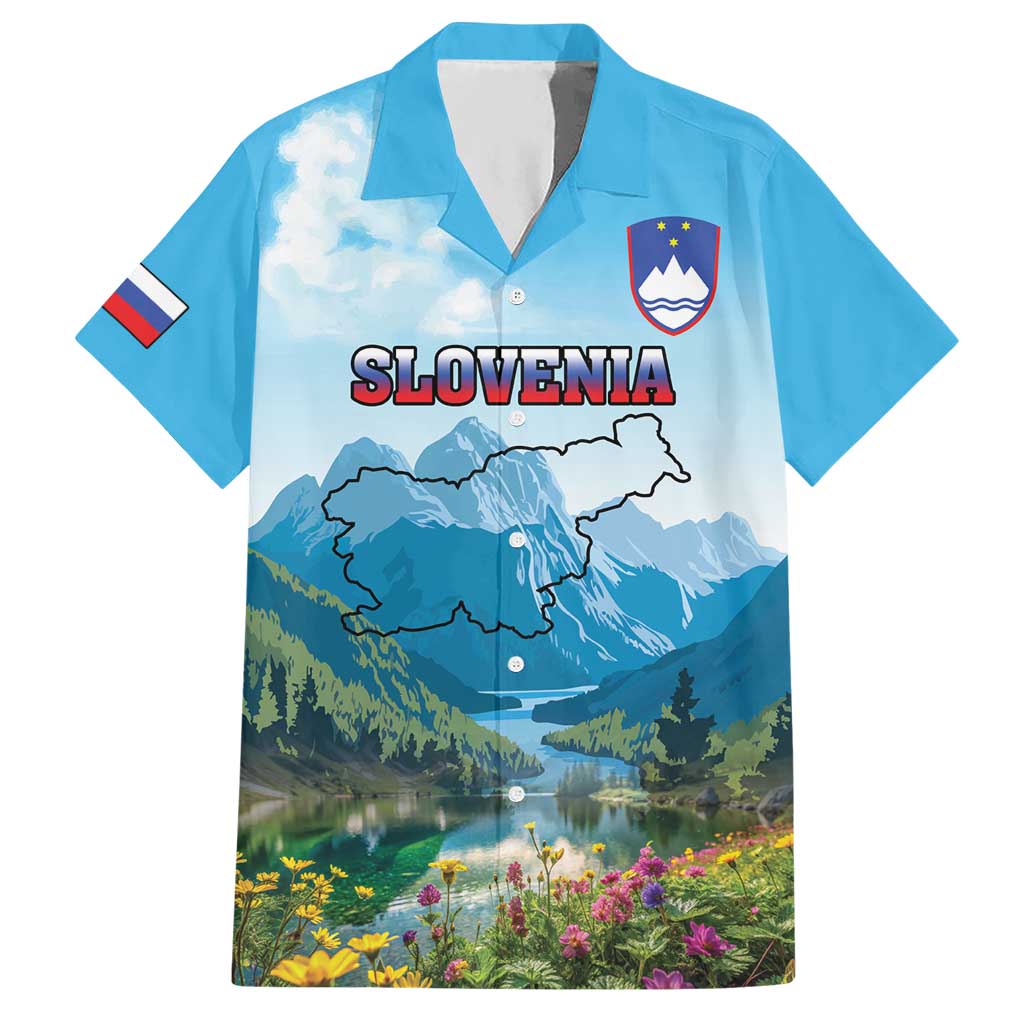 Slovenia Hawaiian Shirt Mount Triglav With Map