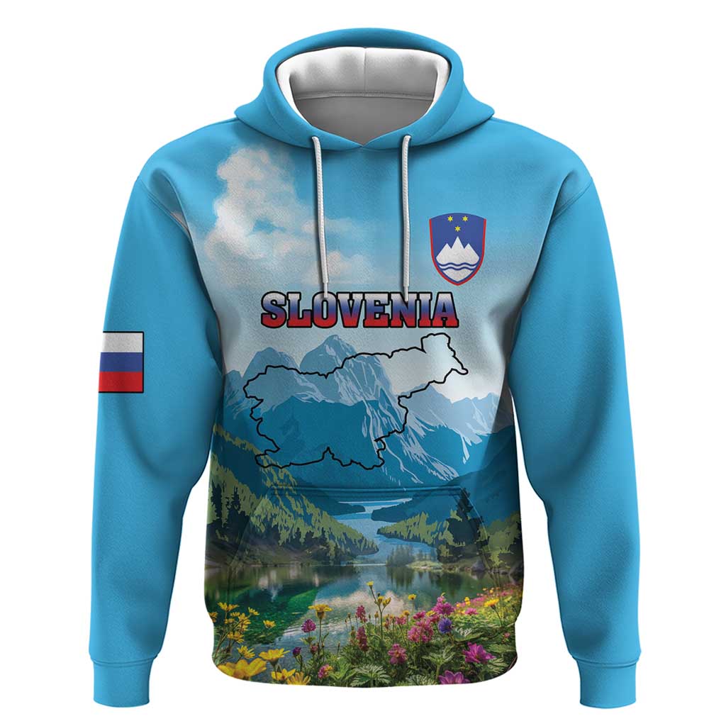 Slovenia Hoodie Mount Triglav With Map