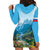 Slovenia Hoodie Dress Mount Triglav With Map