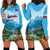 Slovenia Hoodie Dress Mount Triglav With Map