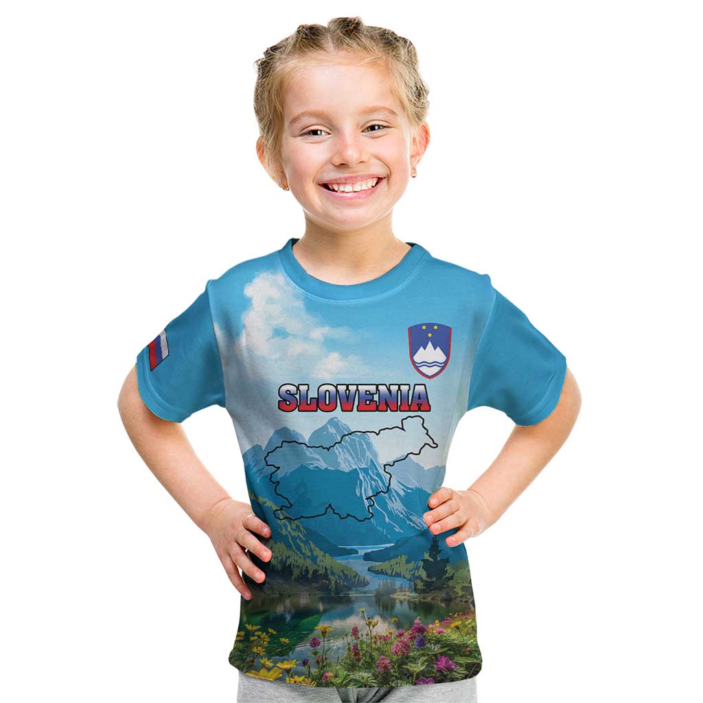 Slovenia Kid T Shirt Mount Triglav With Map