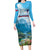 Slovenia Long Sleeve Bodycon Dress Mount Triglav With Map