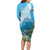 Slovenia Long Sleeve Bodycon Dress Mount Triglav With Map