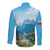 Slovenia Long Sleeve Button Shirt Mount Triglav With Map