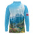 Slovenia Long Sleeve Polo Shirt Mount Triglav With Map