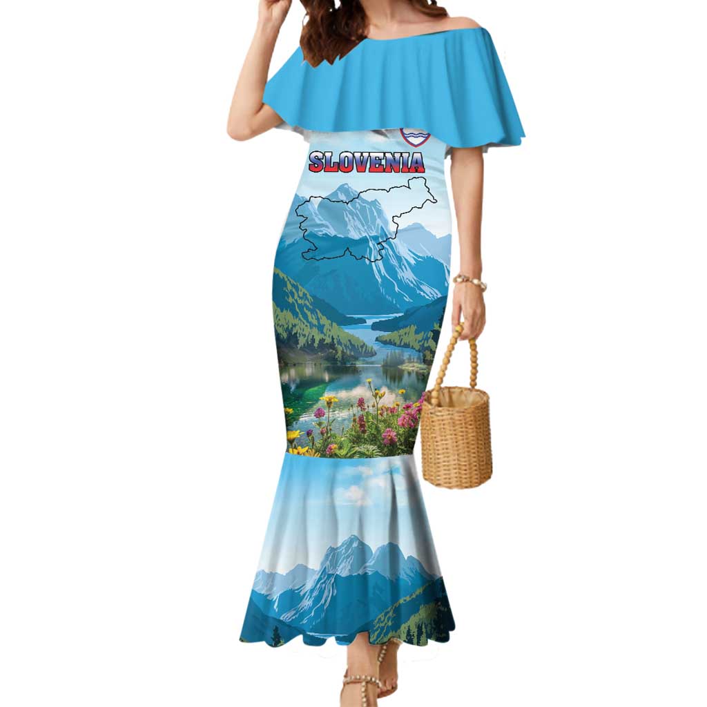 Slovenia Mermaid Dress Mount Triglav With Map