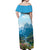 Slovenia Off Shoulder Maxi Dress Mount Triglav With Map