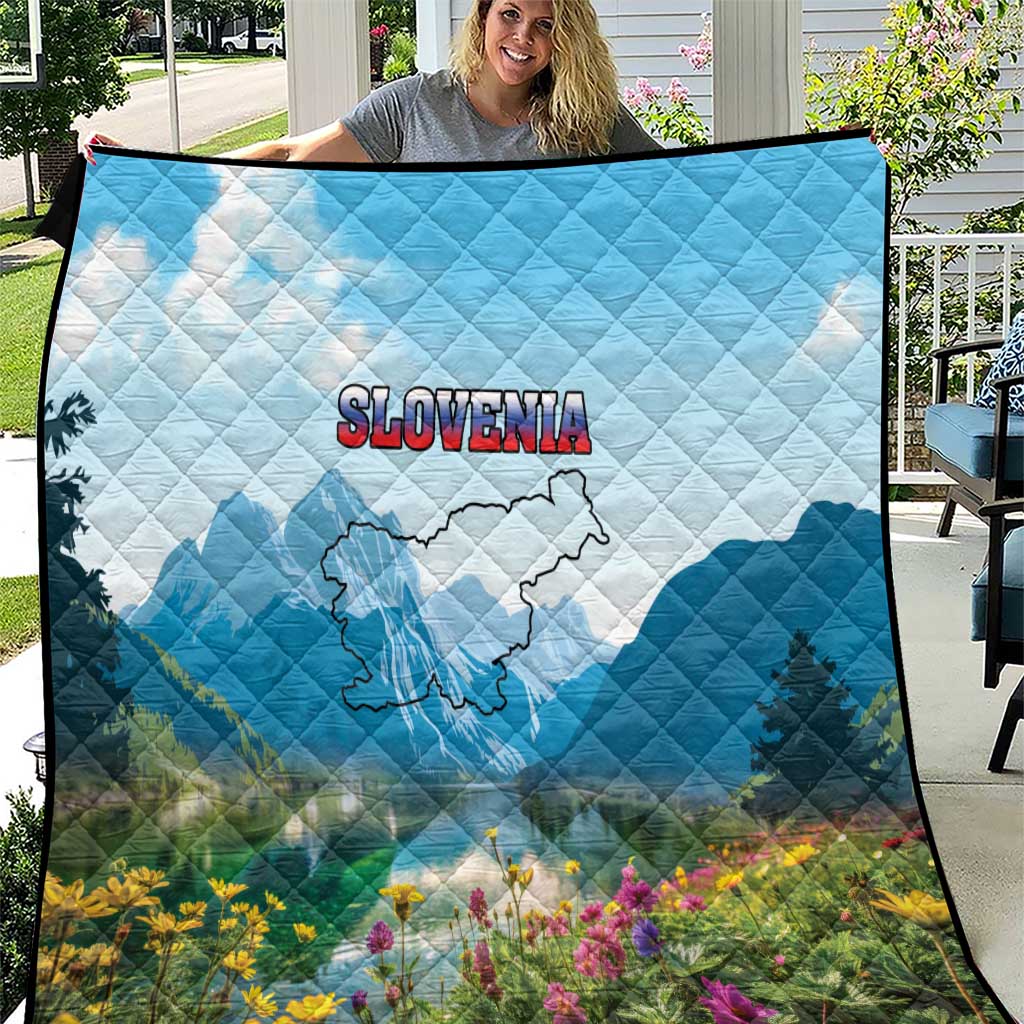 Slovenia Quilt Mount Triglav With Map