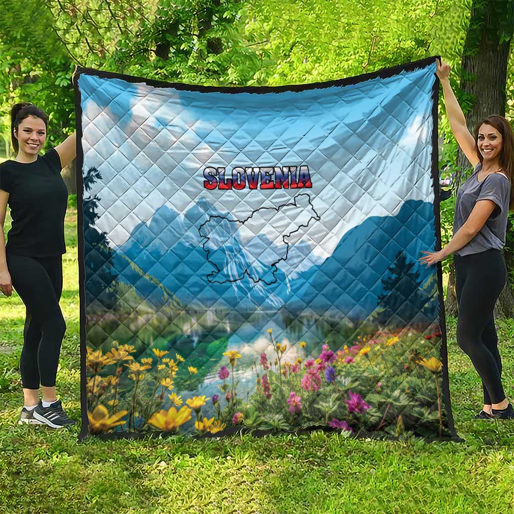 Slovenia Quilt Mount Triglav With Map