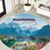 Slovenia Round Carpet Mount Triglav With Map