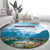 Slovenia Round Carpet Mount Triglav With Map